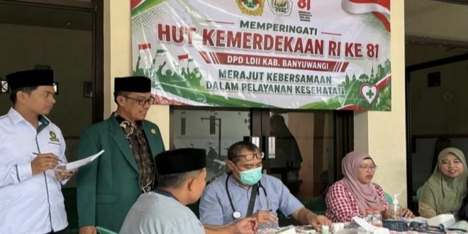 Pengajian Lansia Sukorejo LDII Banyuwangi Dibarengi Pemeriksaan Kesehatan Gratis